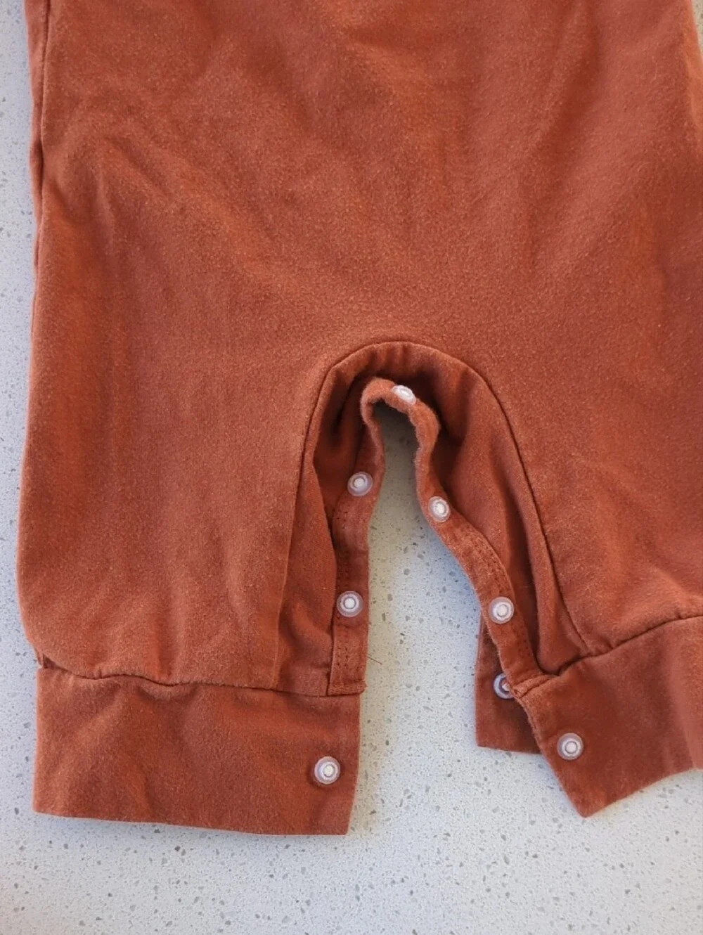 Little Brother Rust Long-Sleeve One-Piece Baby Romper 0-3 Months
